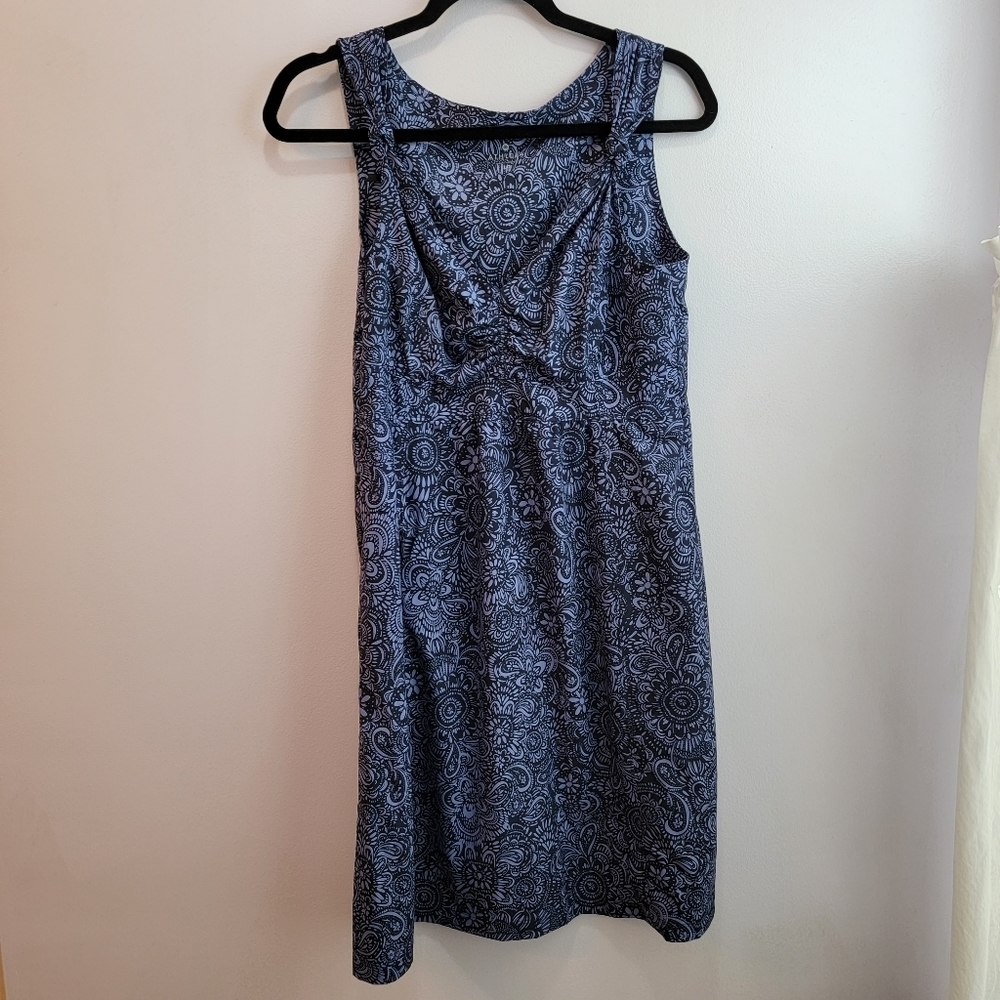 Athleta Blue Floral Boho Print Dress Size 10